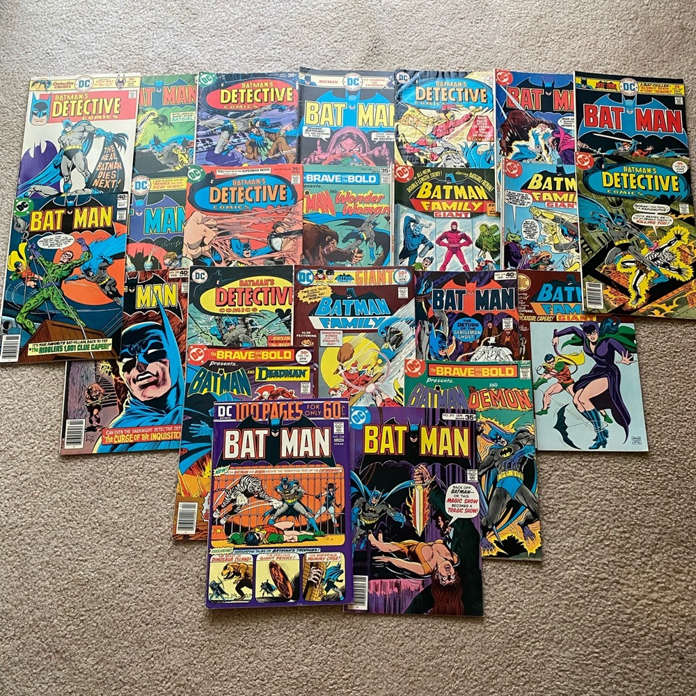 DC Batman Comic Lot 23 issues Vintage Bronze Age